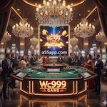 WC999 Game casino interface on mobile and desktop.