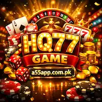 HQ77 Game casino banner with a55app.com.pk