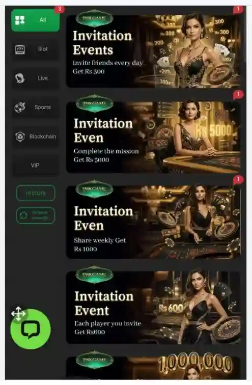 P88 APK showing slots and card games