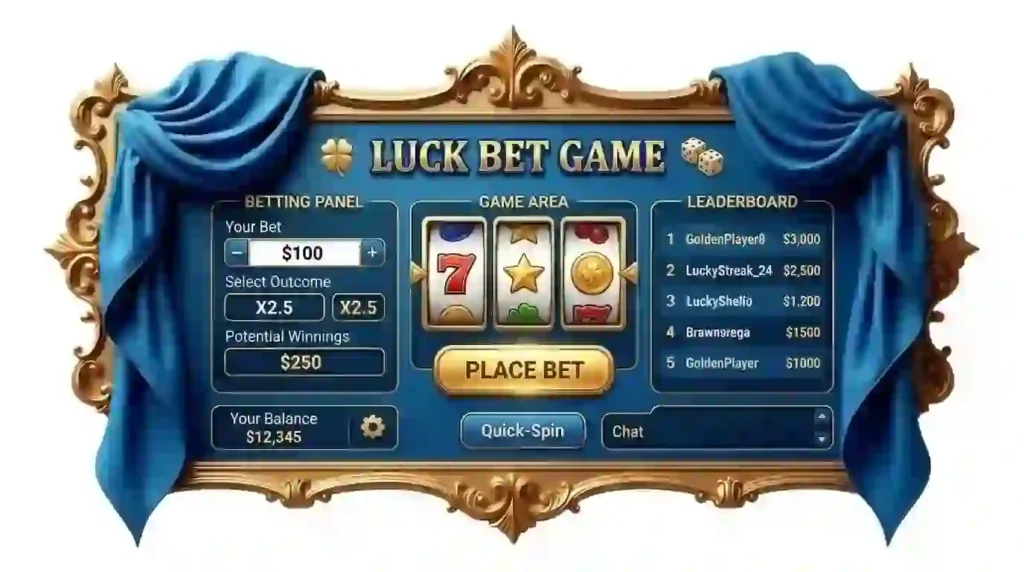 Luckbet Game interface on mobile screen