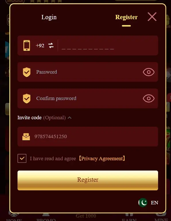 N999 Registration method