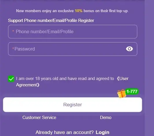 Pk68 Registration method