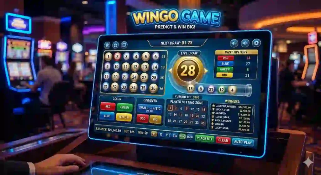 Wingo Game interface
