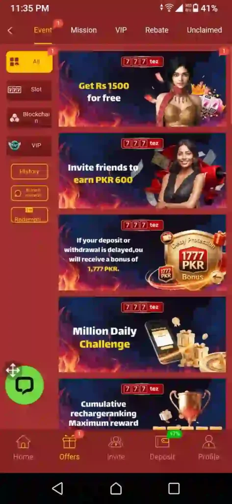 Tez777 Game Bounce's Screenshort